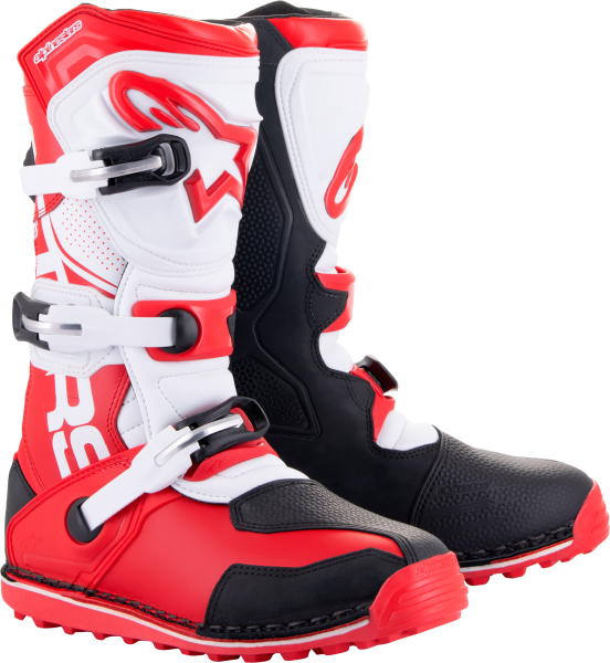 ALPINESTARS - TECH T BOOTS BRIGHT RED/BLACK/WHITE SZ 5 - Image 1