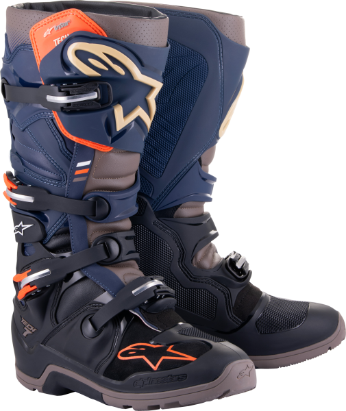 ALPINESTARS - TECH 7 ENDURO DRYSTAR BOOTS BLK/NGT NVY/WM GREY SZ 6 - Image 1