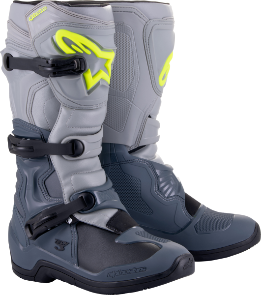 ALPINESTARS - TECH 3 BOOTS DK GREY/LT GREY/BLK SZ 5 - Image 1