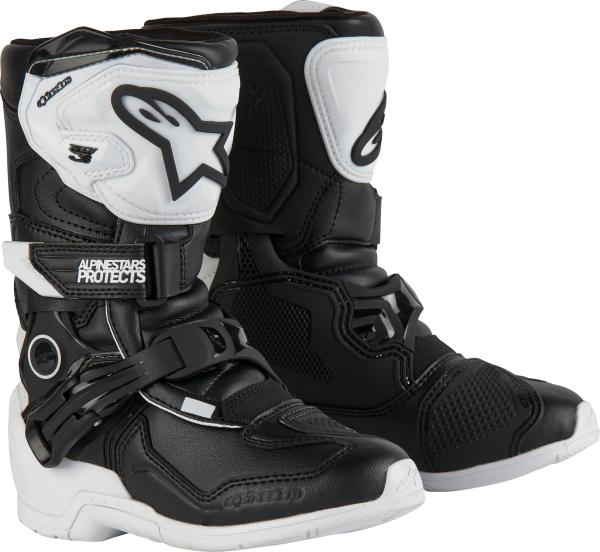 ALPINESTARS - TECH 3S KIDS BOOTS WHITE/BLACK SZ 1 - Image 1