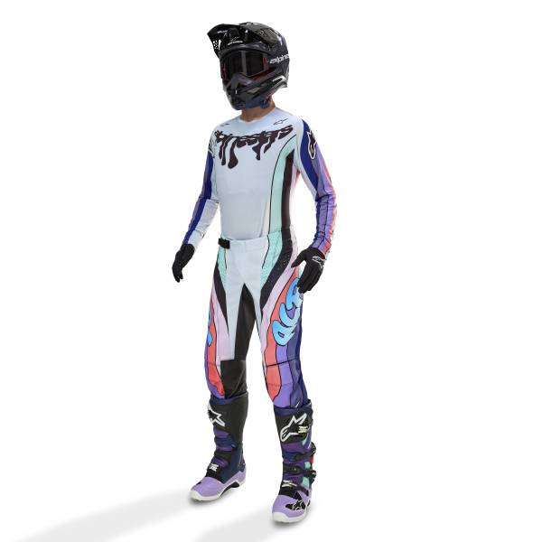 ALPINESTARS - TECH 7 LE BOOTS DOUBLE PURPLE/BLUE/BLACK SZ 8 - Image 1