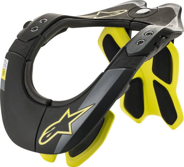 ALPINESTARS - BNS TECH-2 NECK SUPPORT BLACK/YELLOW XS-MD - Image 1