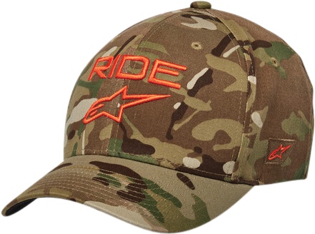 ALPINESTARS - RIDE MULTICAM HAT GREEN/ORANGE LG/XL - Image 1