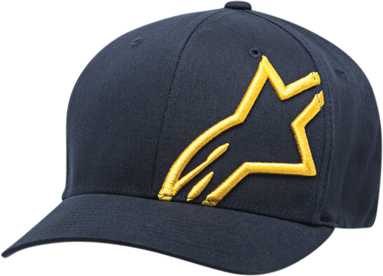 ALPINESTARS - CORP SHIFT 2 CURVED BRIM HAT NAVY/GOLD LG/XL - Image 1