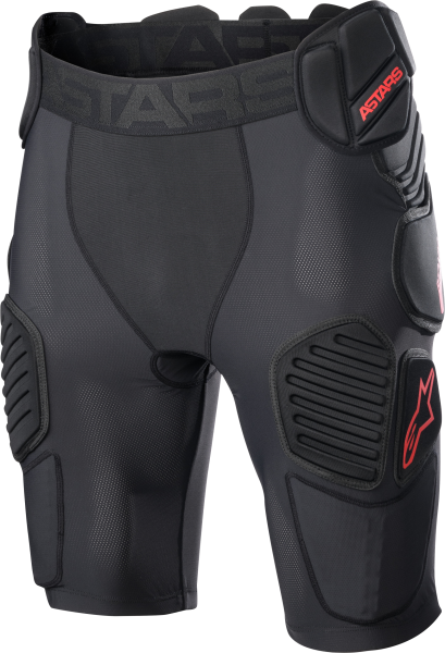 ALPINESTARS - BIONIC PRO PROTECTION SHORTS BLACK/RED 2X - Image 1