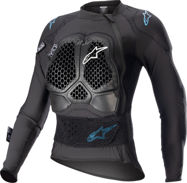 ALPINESTARS - STELLA BIONIC ACTION V2 PROTECTION JACKET BLK/CYAN  LG - Image 1