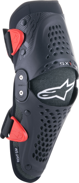 ALPINESTARS - SX-1 YOUTH KNEE PROTECTOR BLACK/RED LG/XL - Image 1