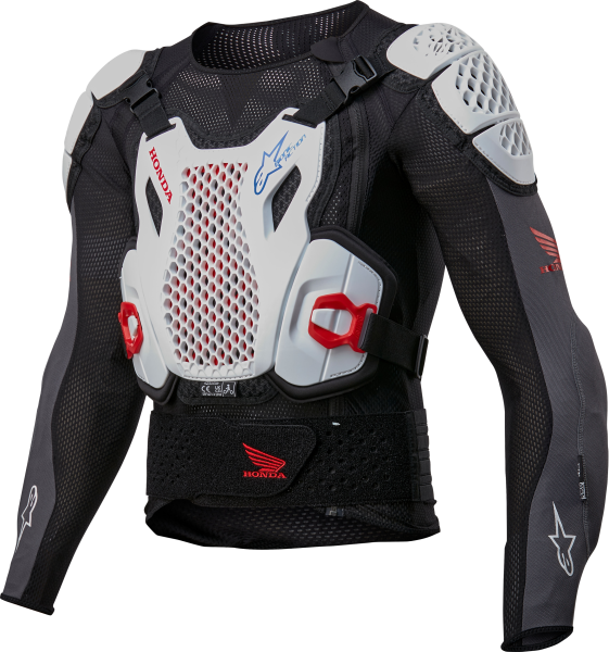 ALPINESTARS - HONDA BIONIC + V2 PROTECTION JACKET BLK/WHT/BLU/BR RED 2X - Image 1