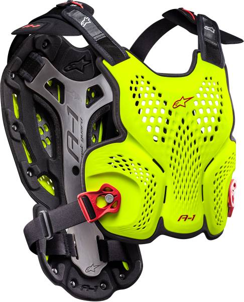 ALPINESTARS - A-1 BLACKJACK ROOST GUARD YELLOW/FLUORESCENT RED MD/LG - Image 1