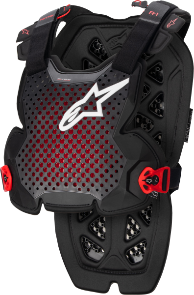 ALPINESTARS - A-1 CHEST PROTECTOR ANTHRACITE/BLACK/RED  MD/LG - Image 1