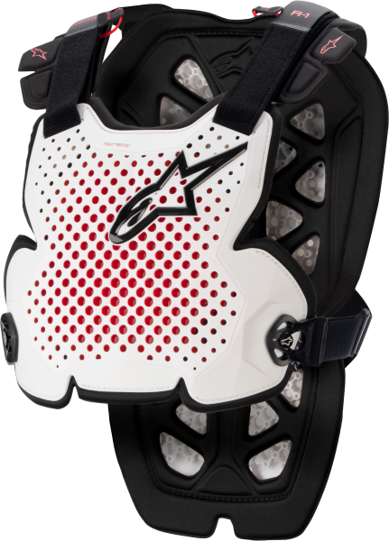 ALPINESTARS - A-1 CHEST PROTECTOR WHITE/BLACK/RED MD/LG - Image 1