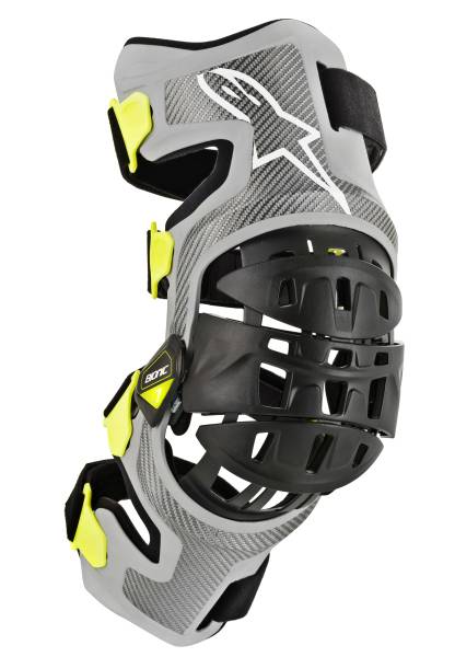 ALPINESTARS - BIONIC 7 KNEE SET SILVER/YELLOW LG - Image 1