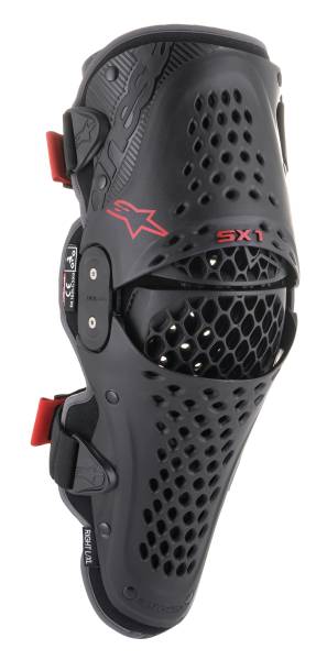 ALPINESTARS - SX-1 V2 KNEE PROTECTOR BLACK/RED SM/MD - Image 1