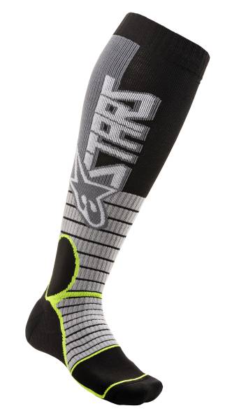 ALPINESTARS - MX PRO SOCKS COOL GREY/YELLOW SMALL - Image 1