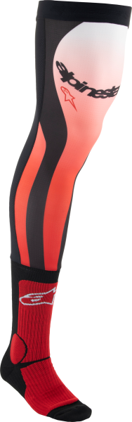 ALPINESTARS - KNEE BRACE SOCKS BRIGHT RED/WHITE SM/MD - Image 1