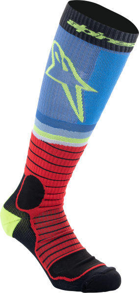 ALPINESTARS - MX PRO SOCKS BLACK/RED/LIGHT BLUE SM - Image 1