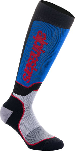 ALPINESTARS - MX PLUS SOCKS BLK/WHT/ROYAL BLUE SM - Image 1