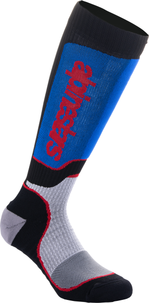 ALPINESTARS - YOUTH MX PLUS SOCKS BLK/WHT/ROYAL BLUE MD/LG - Image 1