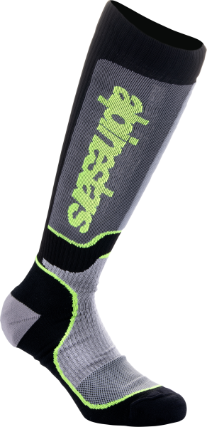 ALPINESTARS - YOUTH MX PLUS SOCKS BLK/GREY/YLW FLUO MD/LG - Image 1