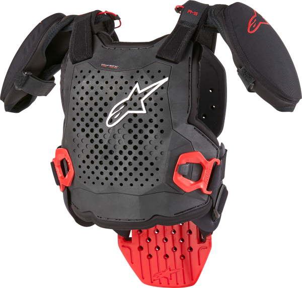 ALPINESTARS - A-5 S YOUTH CHEST PROTECTOR BLACK/WHITE/RED LG/XL - Image 1