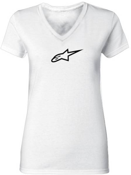 ALPINESTARS - WOMENS AGELESS TEE V-NECK WHITE LG - Image 1