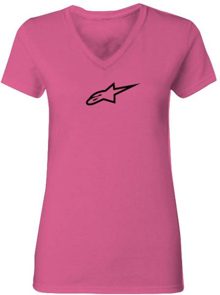 ALPINESTARS - WOMENS AGELESS TEE V-NECK PINK LG - Image 1