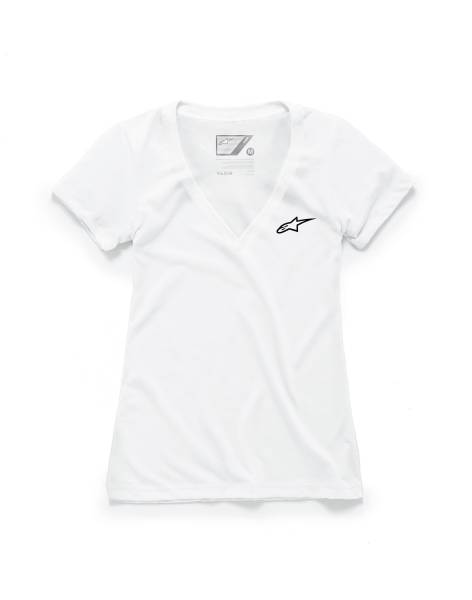 ALPINESTARS - WOMEN'S AGELESS V-NECK TEE WHITE LG - Image 1