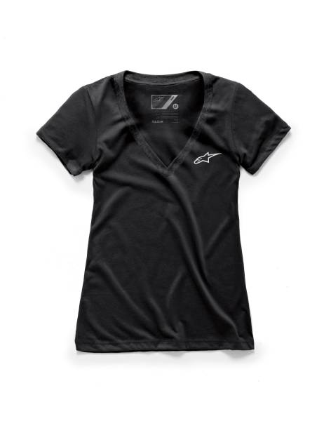 ALPINESTARS - WOMEN'S AGELESS V-NECK TEE BLACK LG - Image 1