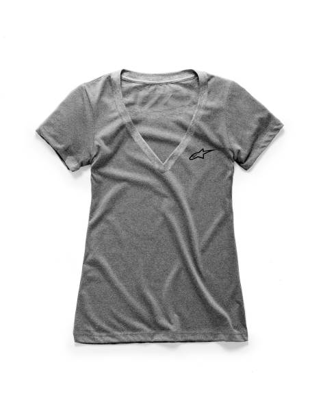 ALPINESTARS - WOMEN'S AGELESS V-NECK TEE GREY LG - Image 1