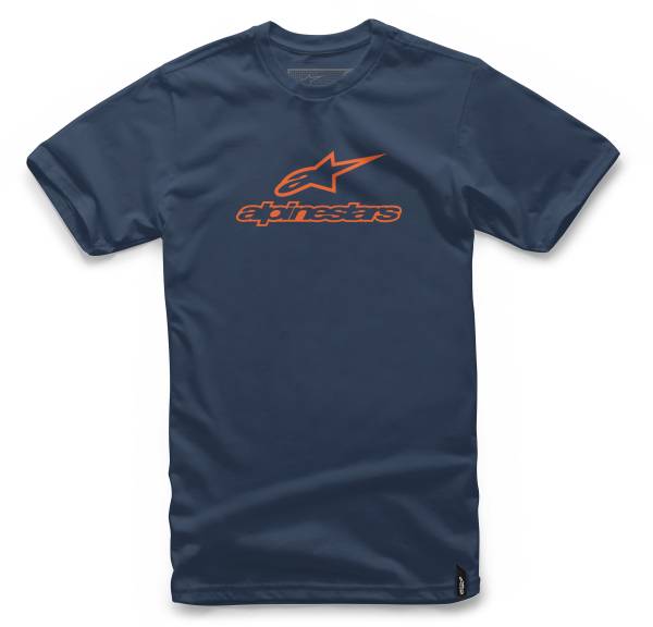 ALPINESTARS - ALWAYS TEE NAVY/ORANGE SM - Image 1