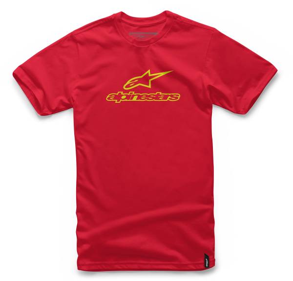 ALPINESTARS - ALWAYS TEE RED/HI-VIS YELLOW 2X - Image 1