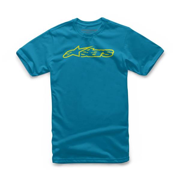 ALPINESTARS - YOUTH BLAZE TEE TURQOISE/HI-VIS LG - Image 1