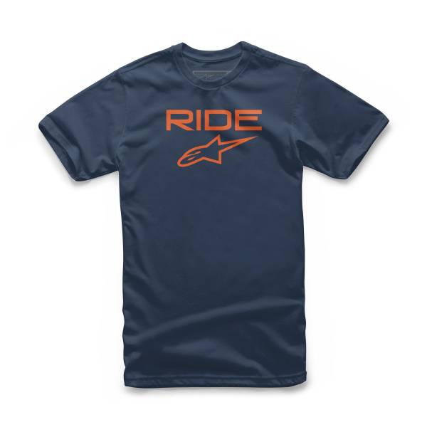 ALPINESTARS - YOUTH RIDE 2.0 TEE NAVY/ORANGE LG - Image 1