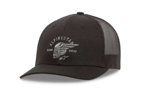 ALPINESTARS - SKULLISION TRUCKER HAT BLACK/CHARCOAL - Image 1