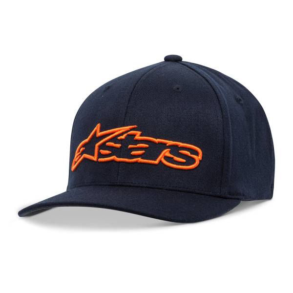 ALPINESTARS - BLAZE FLEXFIT HAT NAVY/ORANGE LG/XL - Image 1