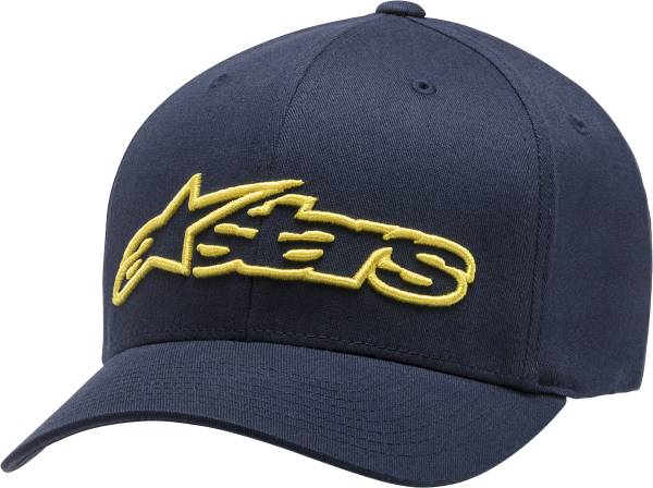 ALPINESTARS - BLAZE FLEXFIT HAT NAVY/YELLOW LG/XL - Image 1