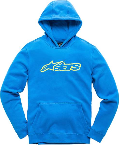 ALPINESTARS - YOUTH BLAZE FLEECE PULLOVER BLUE/HI-VIS LG - Image 1