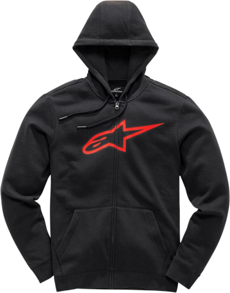 ALPINESTARS - AGELESS II ZIP HOODIE BLACK/RED 2X - Image 1