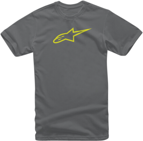 ALPINESTARS - AGELESS TEE CHARCOAL/HI VIS YELLOW 2X - Image 1