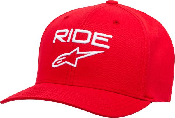 ALPINESTARS - RIDE 2.0 HAT RED/WHITE LG/XL CURVED BILL - Image 1