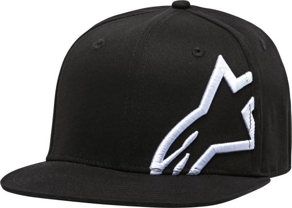 ALPINESTARS - CORP SNAP HAT BLACK/WHITE FLAT BILL - Image 1