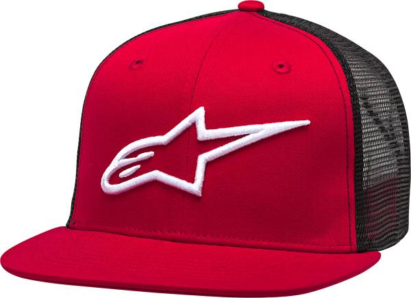 ALPINESTARS - COPR TRUCKER HAT RED/BLACK FLAT BILL - Image 1