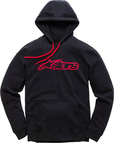 ALPINESTARS - BLAZE PULLOVER HOODIE BLACK/RED 2X - Image 1