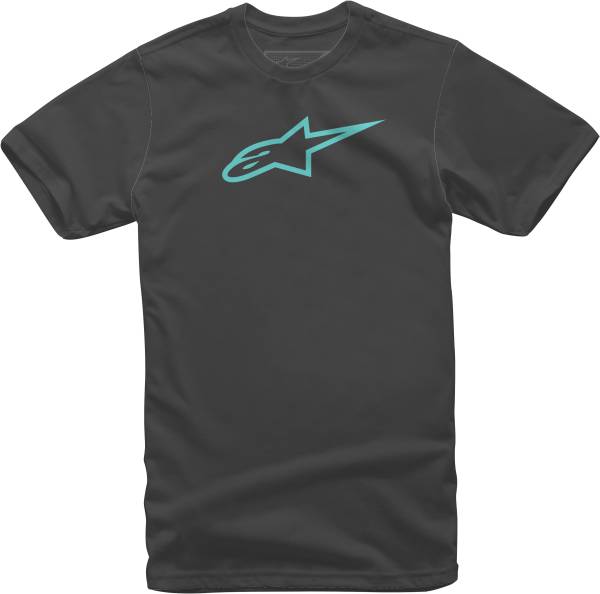 ALPINESTARS - AGELESS TEE BLACK/TURQUOISE 2X - Image 1