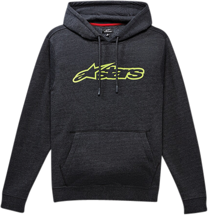 ALPINESTARS - BLAZE PULLOVER HOODIE CHARCOAL HEATHER/GREEN 2X - Image 1