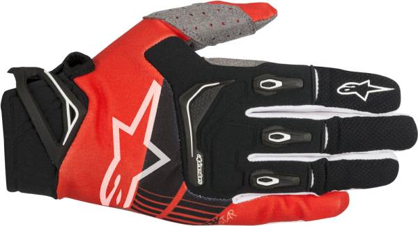 ALPINESTARS - TECHSTAR GLOVES BLACK/RED 2X - Image 1