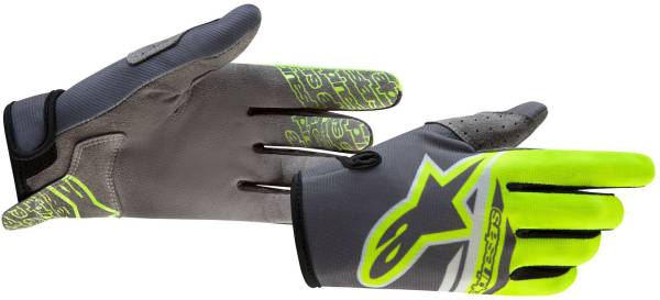 ALPINESTARS - ANGEL RADAR FLIGHT GLOVES FLO. YELLOW/GREY/BLACK LG - Image 1