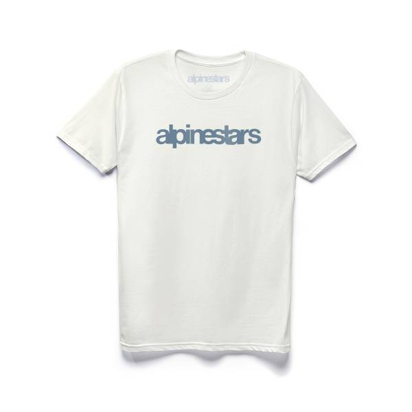 ALPINESTARS - HERITAGE WORD PREMIUM TEE NATURAL/BLUE 2X - Image 1