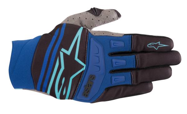 ALPINESTARS - TECHSTAR GLOVES BLACK/TURQUOISE/BLUE 2X - Image 1