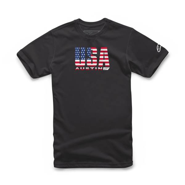 ALPINESTARS - CIRCUITS TEE BLACK/USA 2X - Image 1